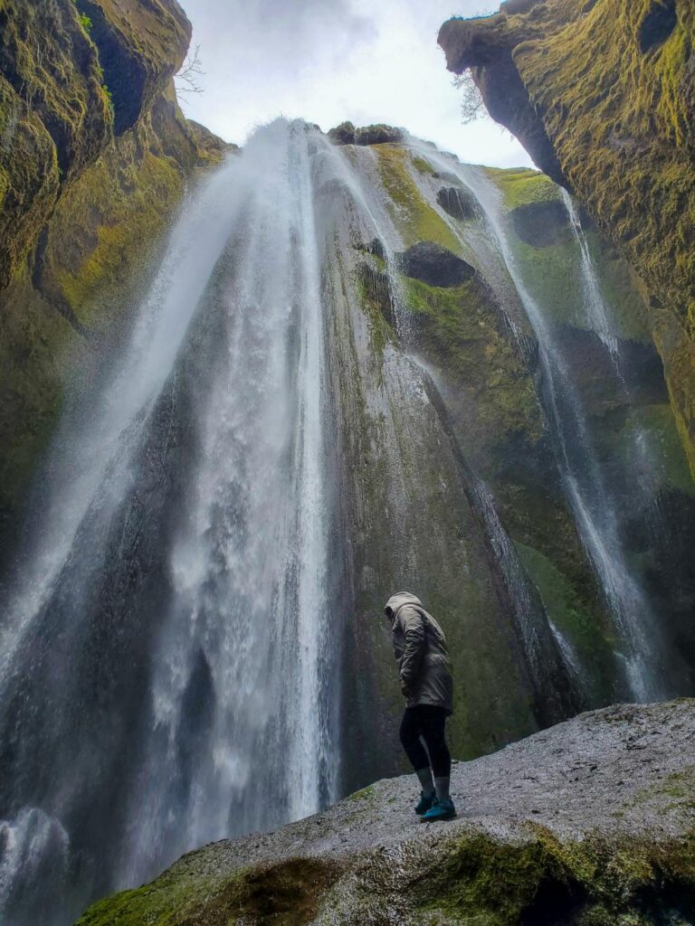 iceland waterfall wet