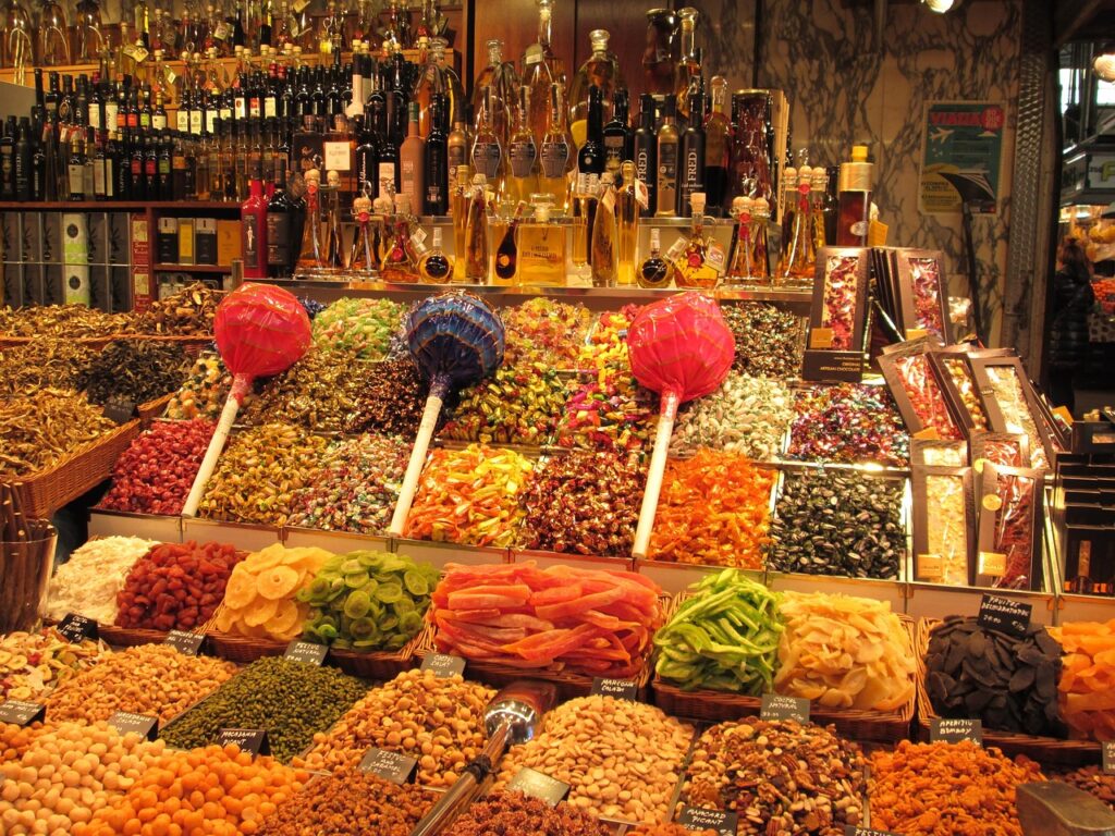 la boqueria, barcelona, market, la rambla, lollipop, sweets, sweetness, sugar, color, la boqueria, la boqueria, la boqueria, la boqueria, la boqueria, la rambla, la rambla